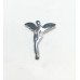 FixtureDisplays® Silver Plated Christian Angel Pendant 13290